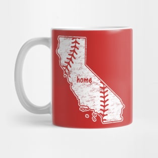 Vintage California Home Baseball Mom Baseball Lover Distressed Mug